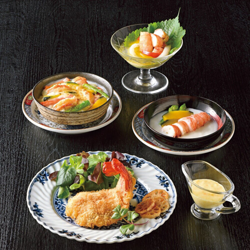 ＜日本のおいしいお料理＞伊勢海老洋風料理4種